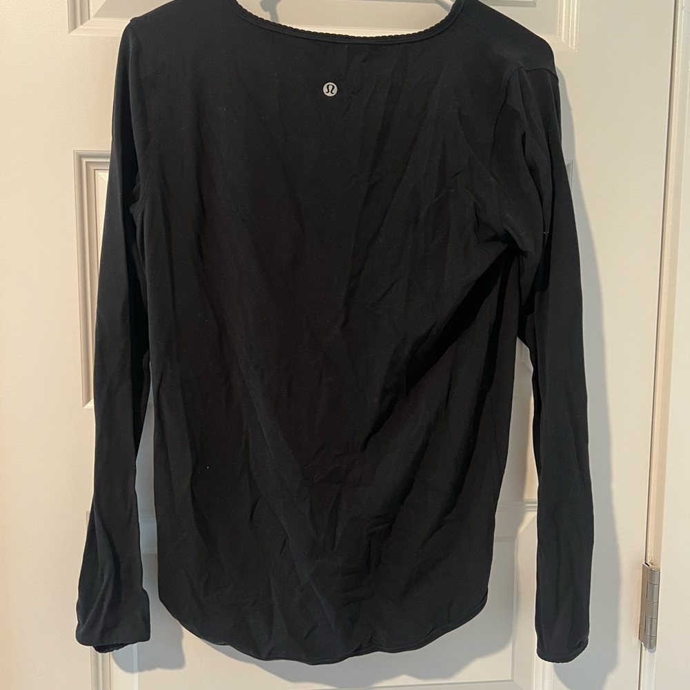 lululemon athletica Black and Gray Blouse